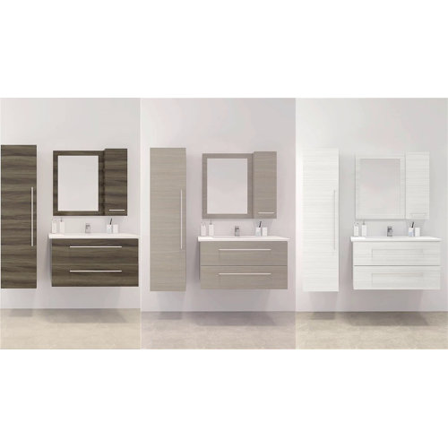Mercury Row® Akron 36" WallMounted Single Bathroom Vanity Set